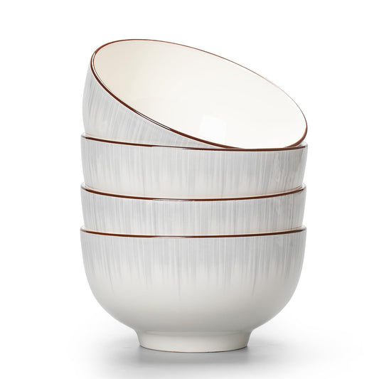 Beeniro Beeniro Luxury Ceramic Cereal Bowls Set of 4 | 700ml (15x8cm) Color D Standard