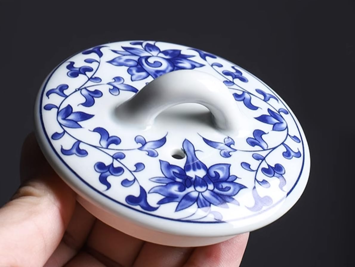 Beeniro Beeniro Modern Blue & White Ceramic Teapot with Lid | 28oz